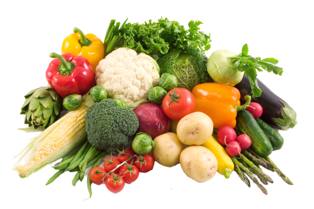 Beautifully stacked vegetables